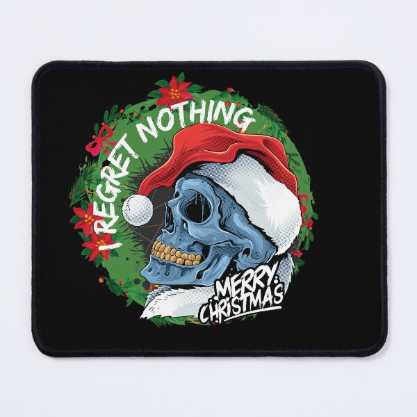 Item preview, I Regret Nothing -  Hipster Santa Skull  designed and sold by AwakenedSoul.