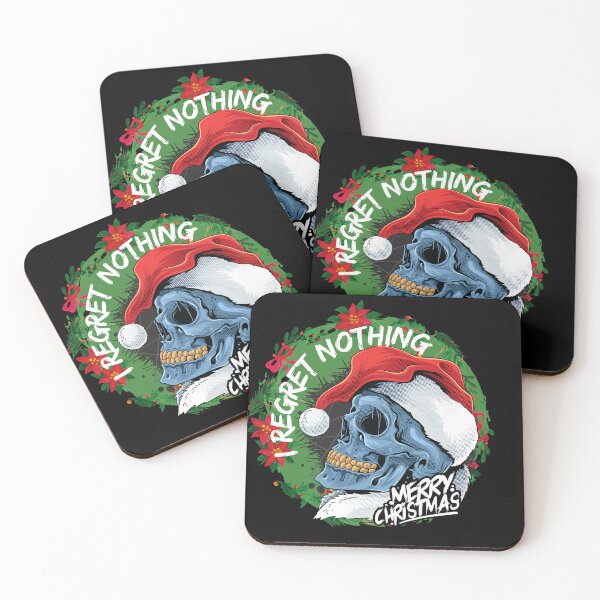 Item preview, I Regret Nothing -  Hipster Santa Skull  designed and sold by AwakenedSoul.