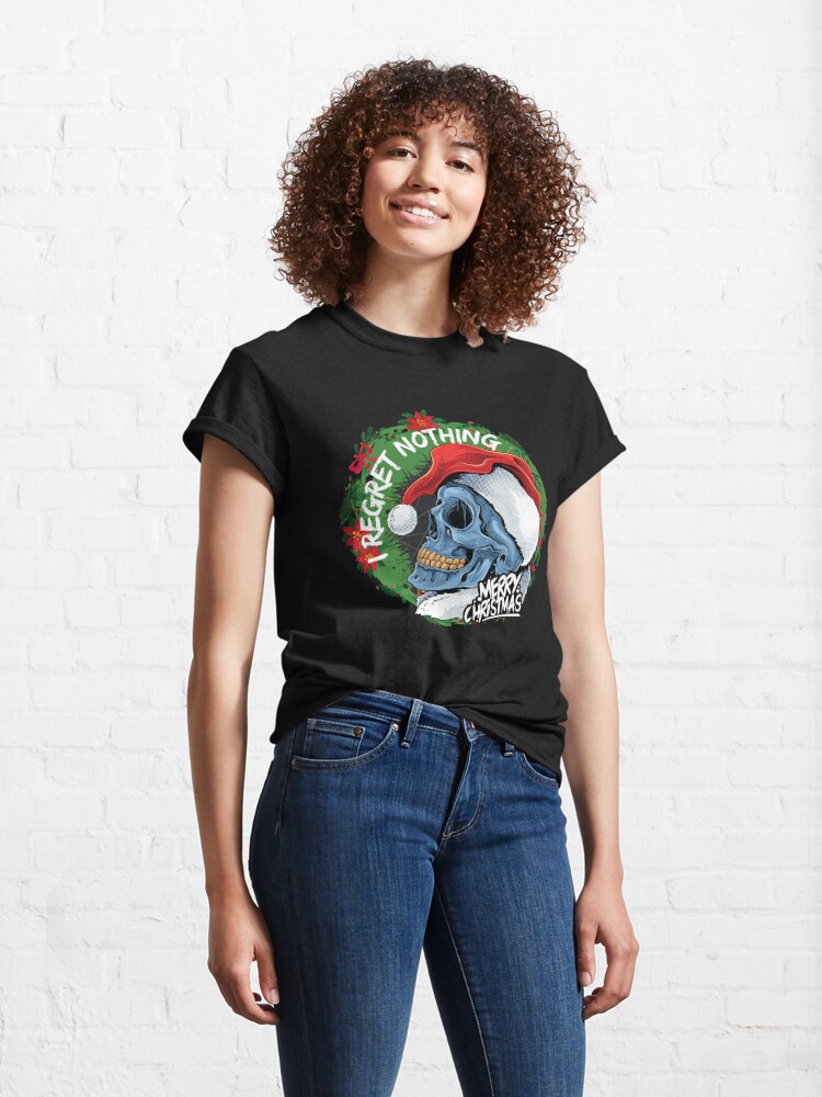 Disover I Regret Nothing -  Hipster Santa Skull  Classic T-Shirt