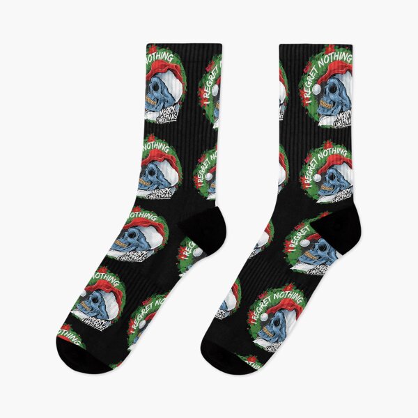 Item preview, I Regret Nothing -  Hipster Santa Skull  designed and sold by AwakenedSoul.