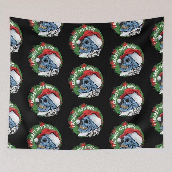 Item preview, I Regret Nothing -  Hipster Santa Skull  designed and sold by AwakenedSoul.