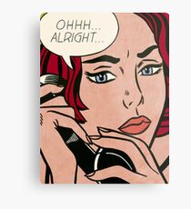 Pop art girl on the phone, Roy Lichtenstein Metal Print