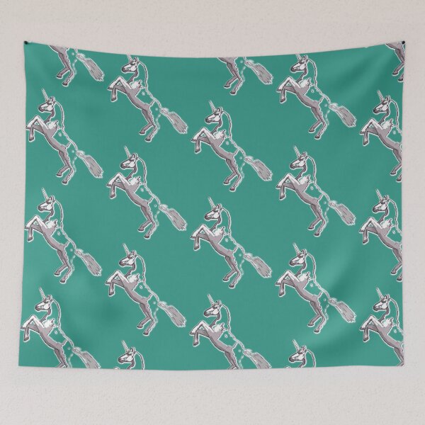 Item preview, Rearing Unicorn (Persian Green) designed and sold by JoanNinjaHen.