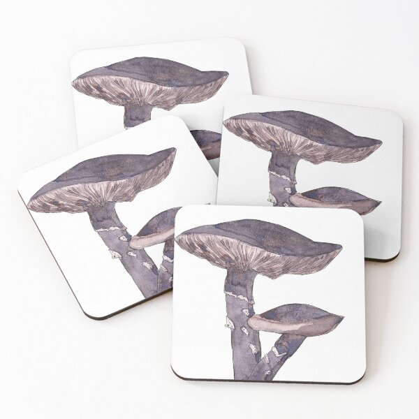Item preview, two black mushrooms designed and sold by Nicole Hanson.