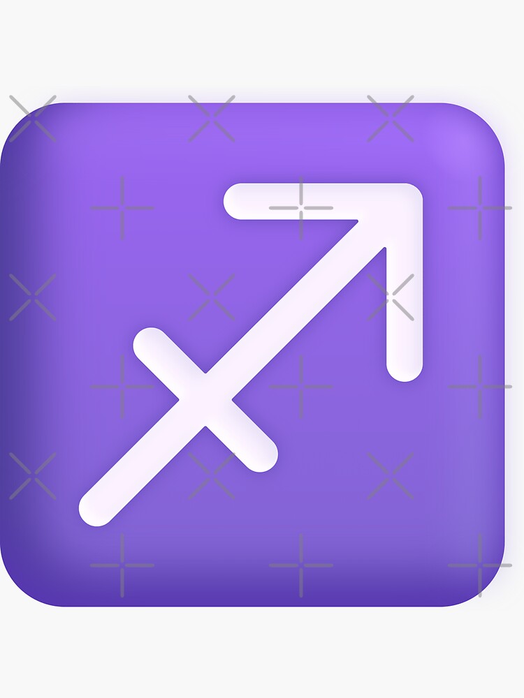 "Sagittarius Symbol Emoji Big" Sticker for Sale by abroadDesigns