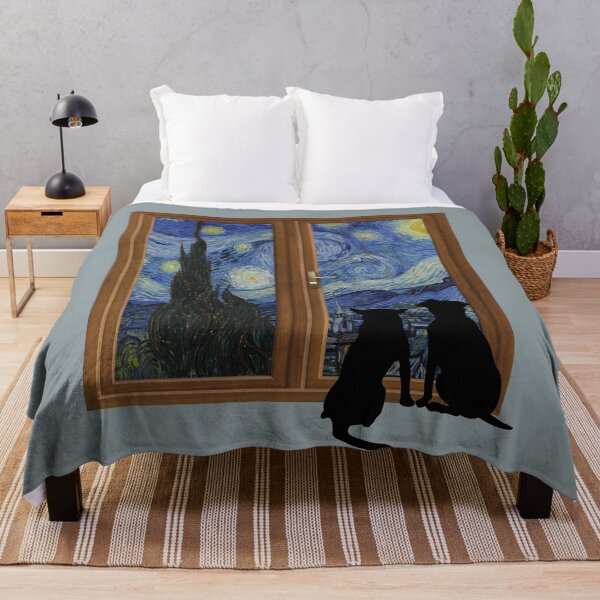 Item preview, Dogs Looking Out At A Starry Night - Starry Night Dogs designed and sold by molamode.