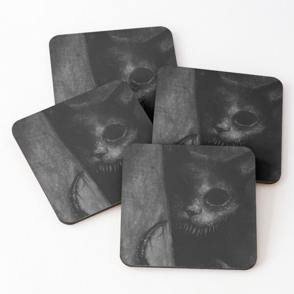 Item preview, Just a peek - creepy cat art in charcoal  designed and sold by Katie Beardmore.
