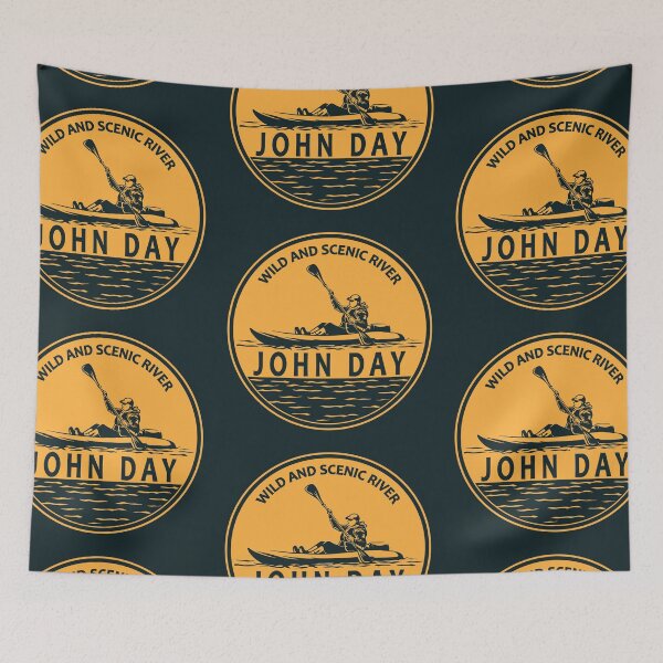 Item preview, John Day Wild And Scenic River Kayaking Badge designed and sold by KrisSidDesigns.
