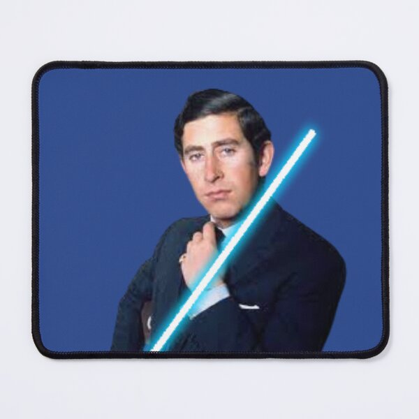 Item preview, King Charles Young Lightsaber Funny Portrait designed and sold by Teetans.