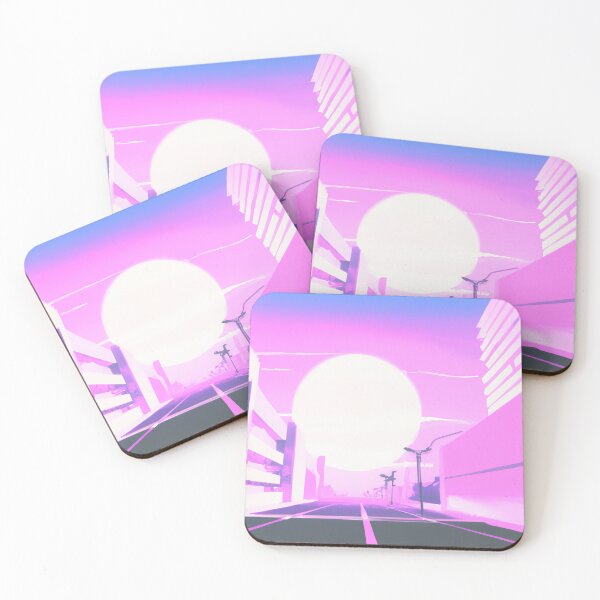 Item preview, Easy Breezy Vaporwave Street City Sunset - AI Generated Art designed and sold by Vault256.