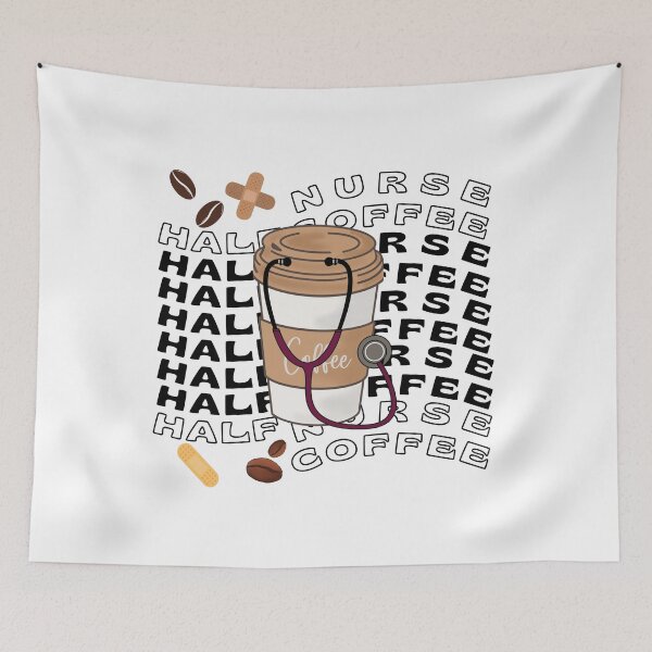 Item preview, Half Coffee Half Nurse designed and sold by ImaginedCo.