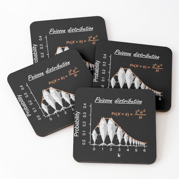 Item preview, Poisson distribution - The probability of fish! (on black) designed and sold by Groenendijk.