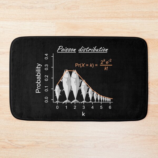 Item preview, Poisson distribution - The probability of fish! (on black) designed and sold by Groenendijk.