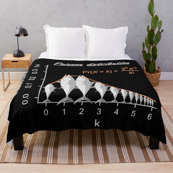 Item preview, Poisson distribution - The probability of fish! (on black) designed and sold by Groenendijk.