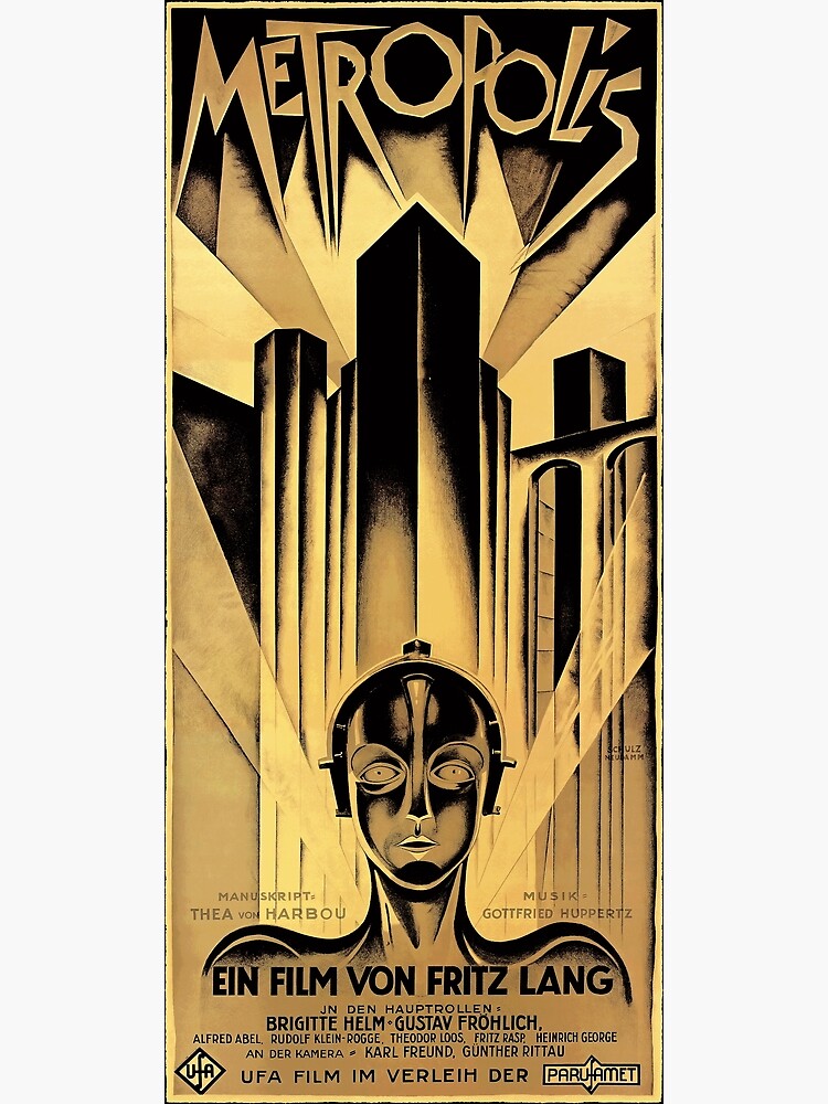 Metropolis Science Fiction Futuristic Cult Movie. German Expressionism  Silent Film Art Poster for Sale by elhubert