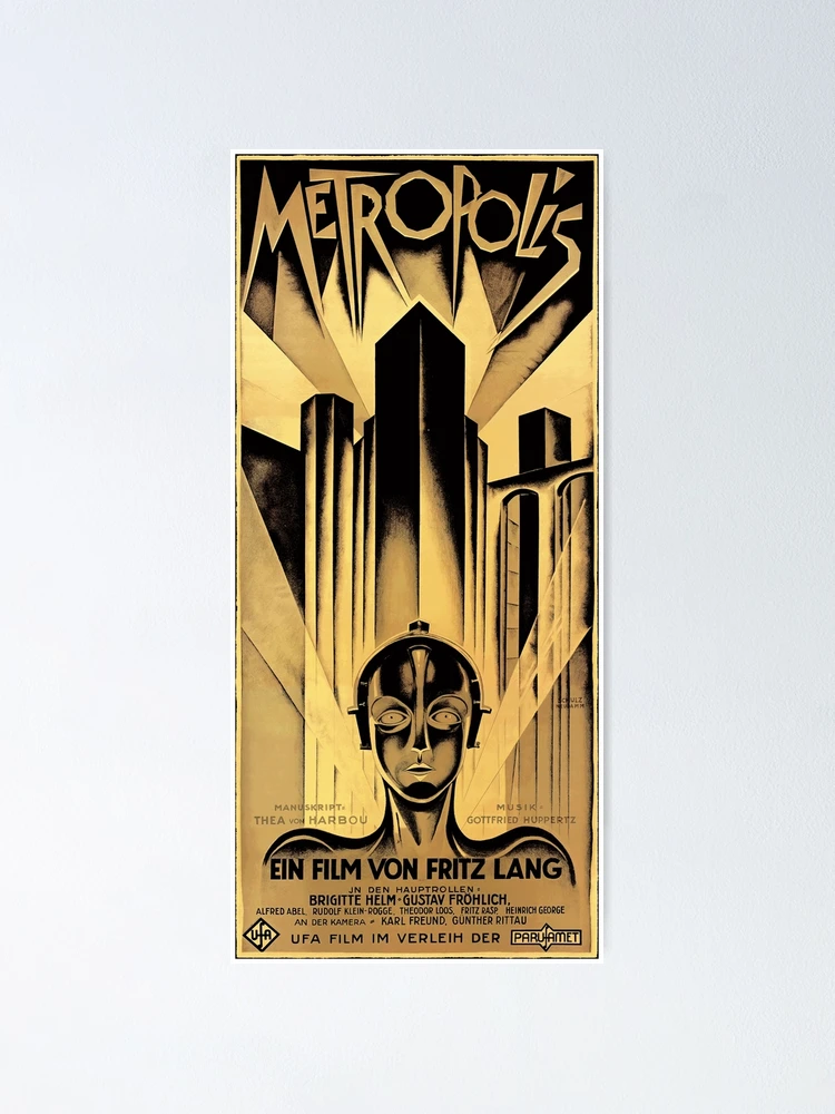 Metropolis Science Fiction Futuristic Cult Movie. German Expressionism  Silent Film Art | Poster