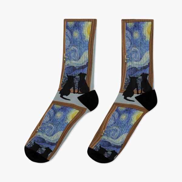 Item preview, Dogs Looking Out At A Starry Night - Starry Night Dogs designed and sold by molamode.