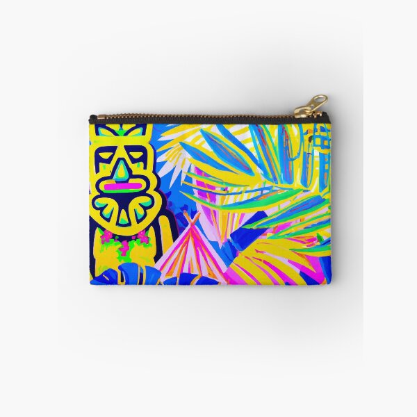 Item preview, Hawaiian Tiki man in the jungle pop art screen print  designed and sold by ParrotPartyArt.