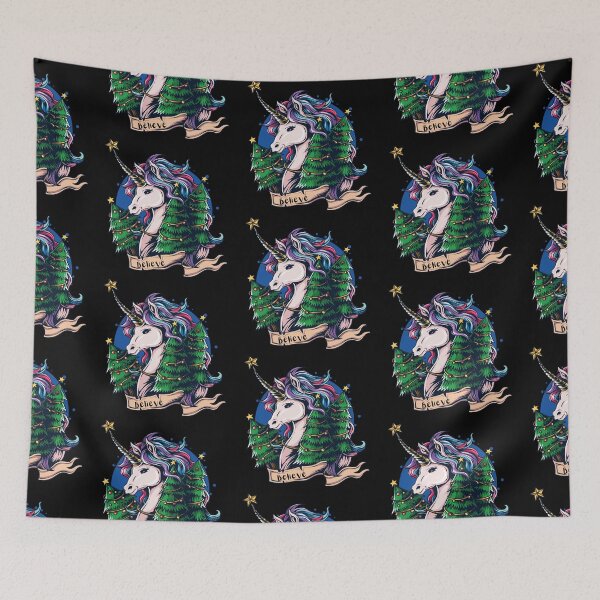 Item preview, Hipster Unicorn For Christmas -  I Believe  designed and sold by AwakenedSoul.