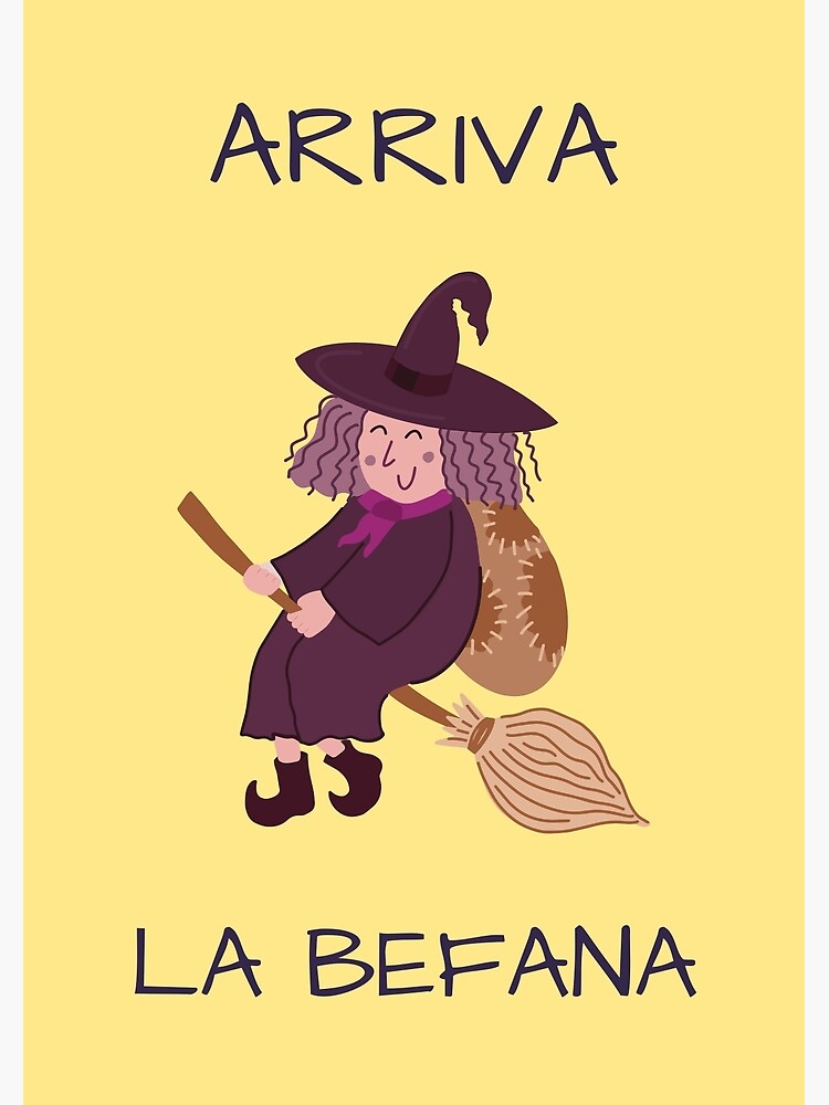 Greeting card with text - Buona Befana - Italian translation