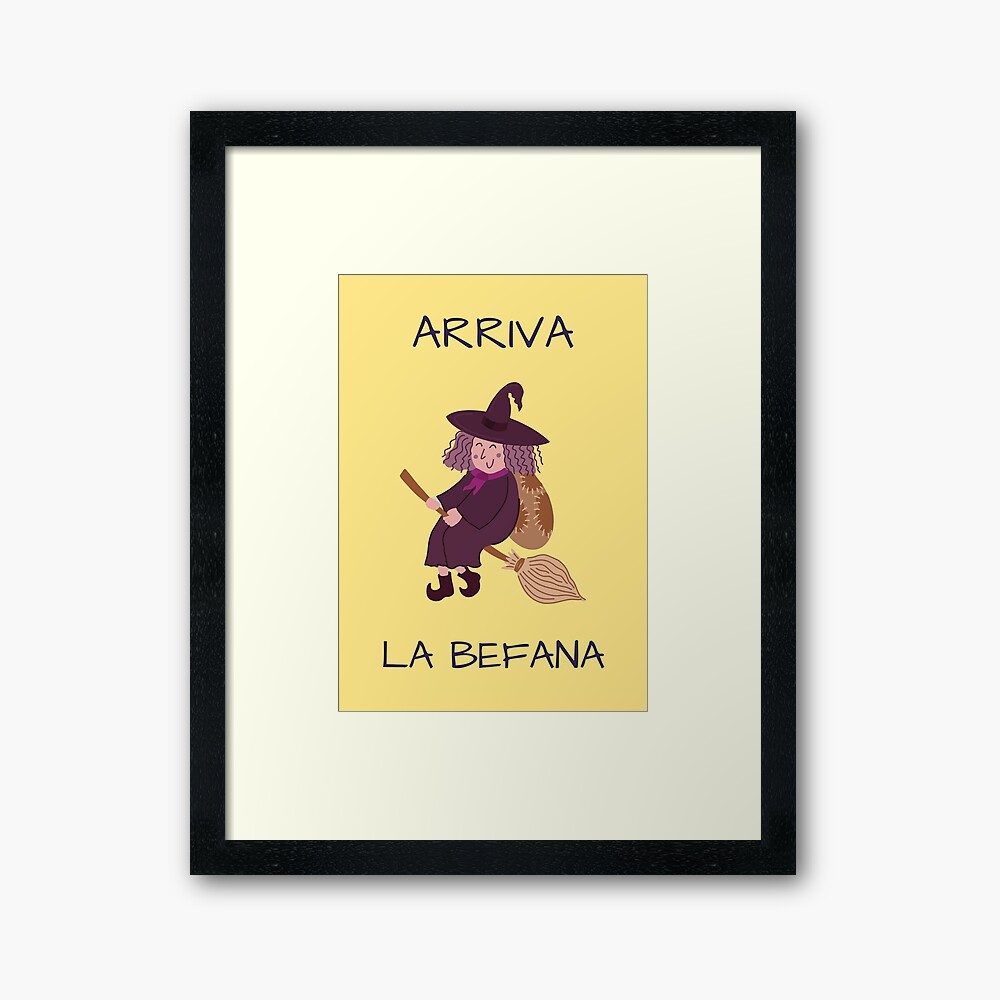 Greeting card with text - Buona Befana - Italian translation