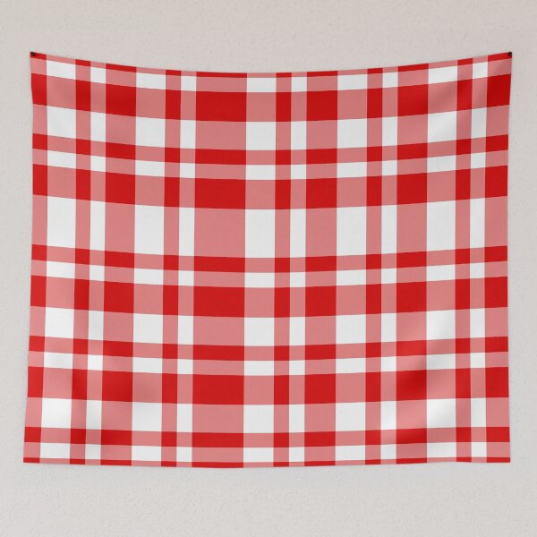Artikelvorschau, Rot-weißer Karo-Stil im Tartan-Stil 1 entworfen und verkauft von Darcy777.