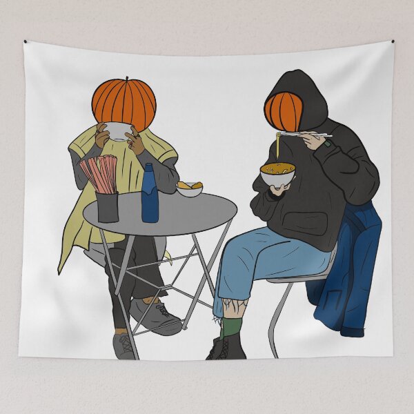 Item preview, Pumpkins Eating Lunch designed and sold by Autumn Fineberg.