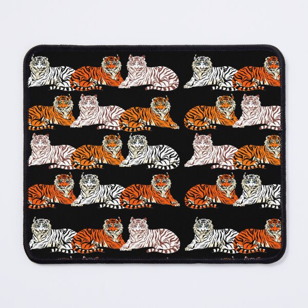 Item preview, Four Tiger Species Pattern White and Orange Tigers designed and sold by Thomas Dossman.