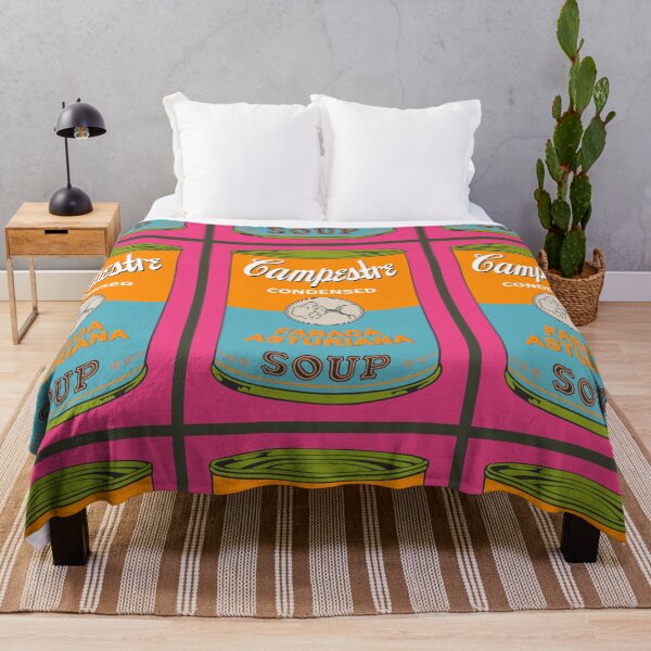 Item preview, Spanish Andy Warhol soups - Sopas Campestre - Fabada Asturiana (pink background) designed and sold by Groenendijk.