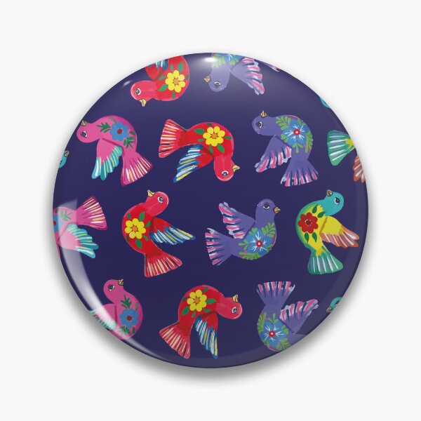 Item preview, Mexican doves colorful folk art pattern handmade ornament decoration designed and sold by T-Mex.