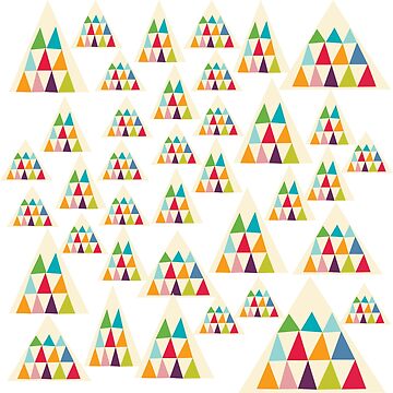 Artwork thumbnail, Geometric Multicolor Triangle Pattern by MyArt23