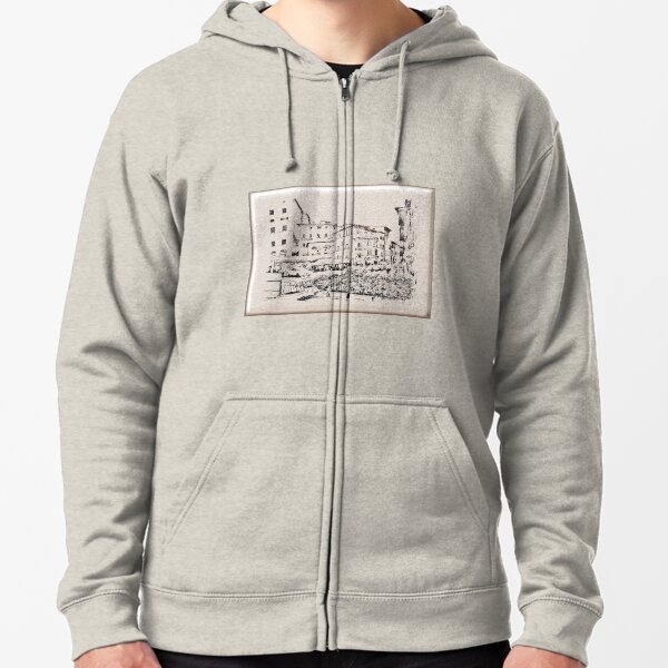 Italy.Tuscany. Cortona. texture Zipped Hoodie