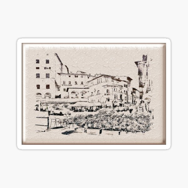 Italy.Tuscany. Cortona. texture Sticker