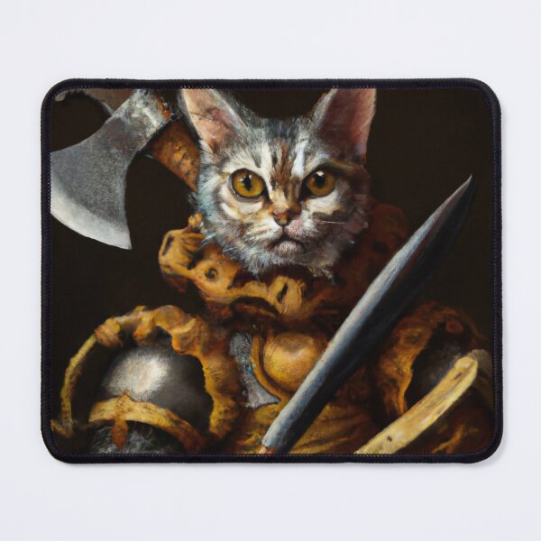 Item preview, Heath the Cat, posing with his armaments (Baroque) designed and sold by thecatandkettle.