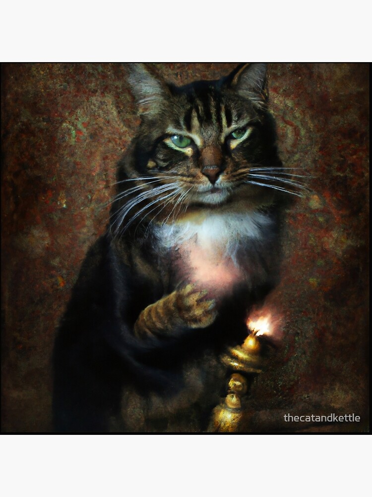 Victoria the Cat, with throne and tea kettle (Baroque) Art Board Print for  Sale by thecatandkettle