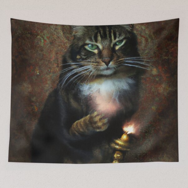 Item preview, Isabelle the Cat, playing with fire  (Baroque) designed and sold by thecatandkettle.