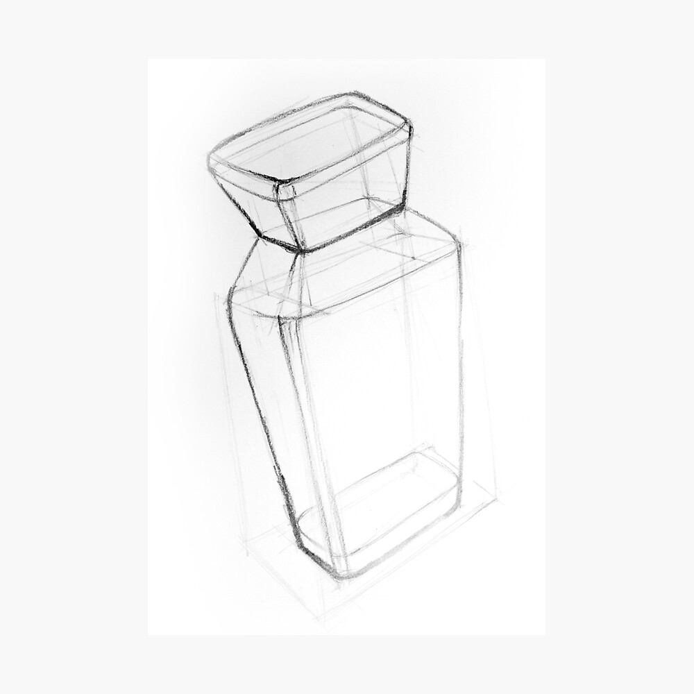 Sophistafunk Designs — A4 No 5 perfume bottle sketch