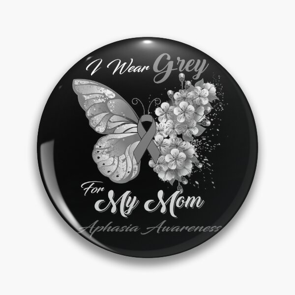 Item preview, I Wear Grey For My Mom Aphasia Awareness Butterfly Ribbon Gifts designed and sold by Adropine.