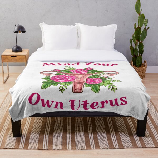 Item preview, Mind Your Own Uterus Please, New Traditional Tattoo designed and sold by PixiesPlace.