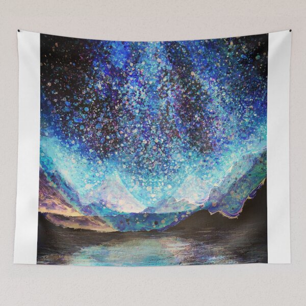 Item preview, Colorful painting of starry sky  designed and sold by oanaunciuleanu.