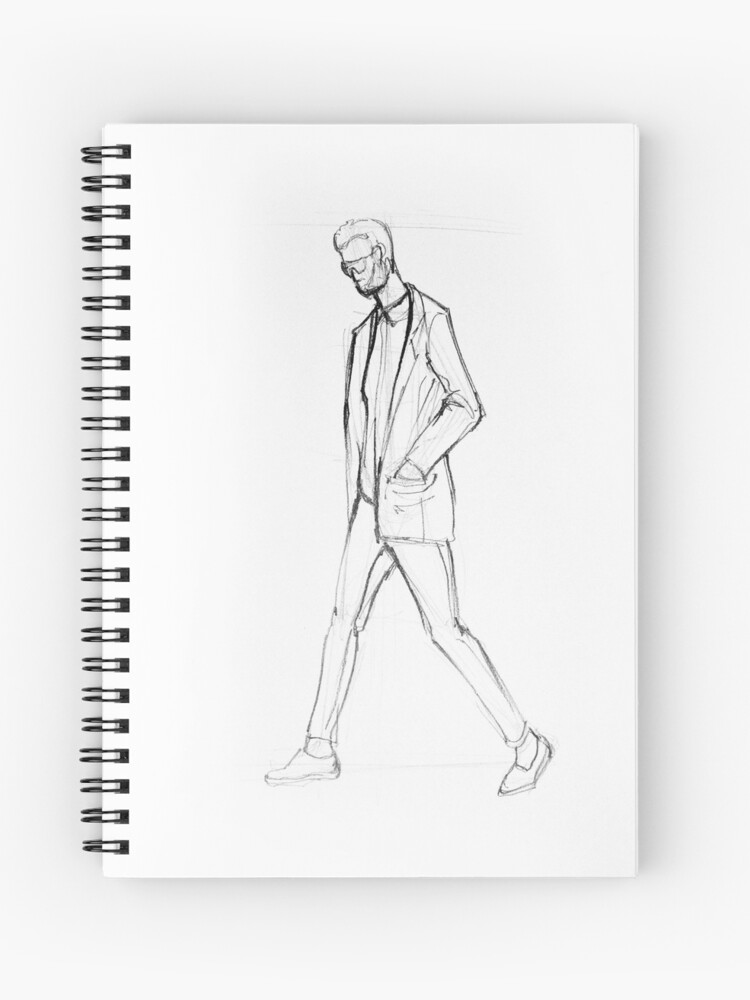 Man Walking Through Desert Drawing by CSA Images - Pixels