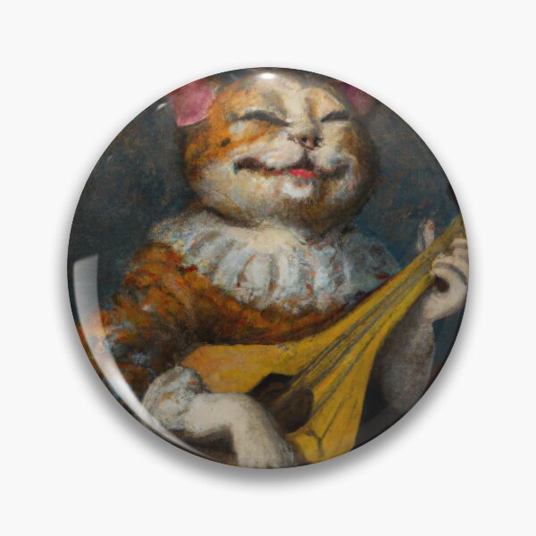 Item preview, Frans the Cat, playing his lute (Baroque) designed and sold by thecatandkettle.