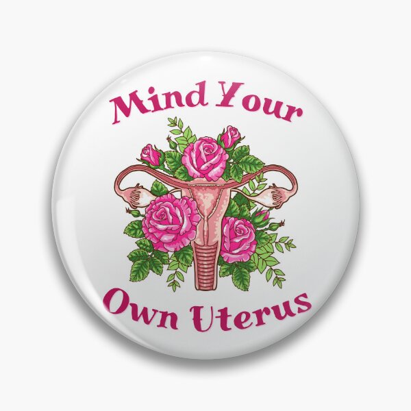 Item preview, Mind Your Own Uterus Please, New Traditional Tattoo designed and sold by PixiesPlace.