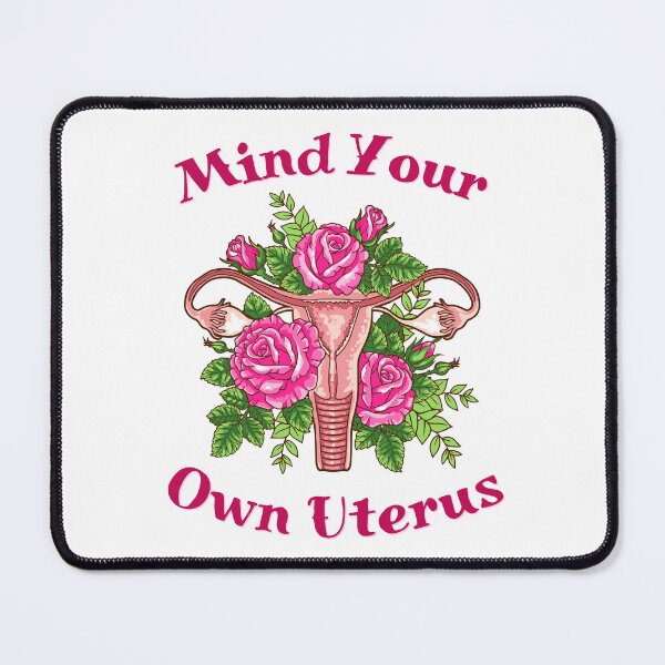 Item preview, Mind Your Own Uterus Please, New Traditional Tattoo designed and sold by PixiesPlace.