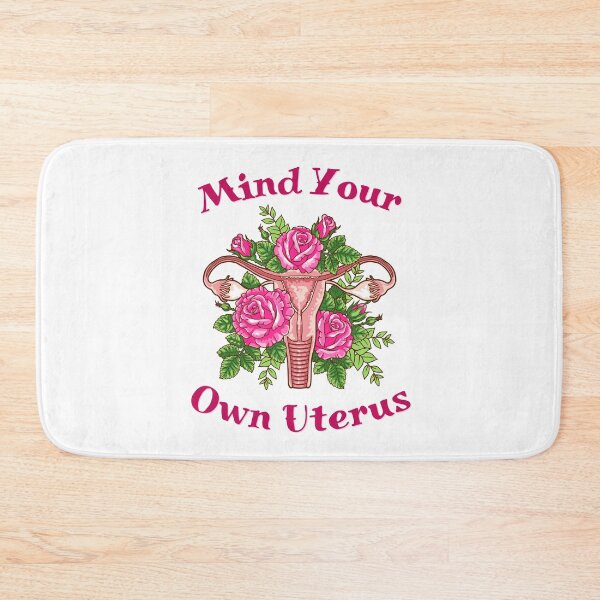 Item preview, Mind Your Own Uterus Please, New Traditional Tattoo designed and sold by PixiesPlace.
