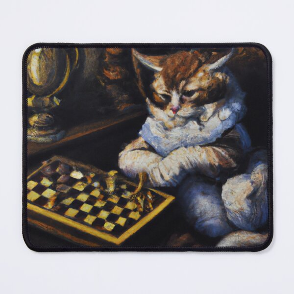 Item preview, Bobby the Cat, playing chess (Baroque) designed and sold by thecatandkettle.