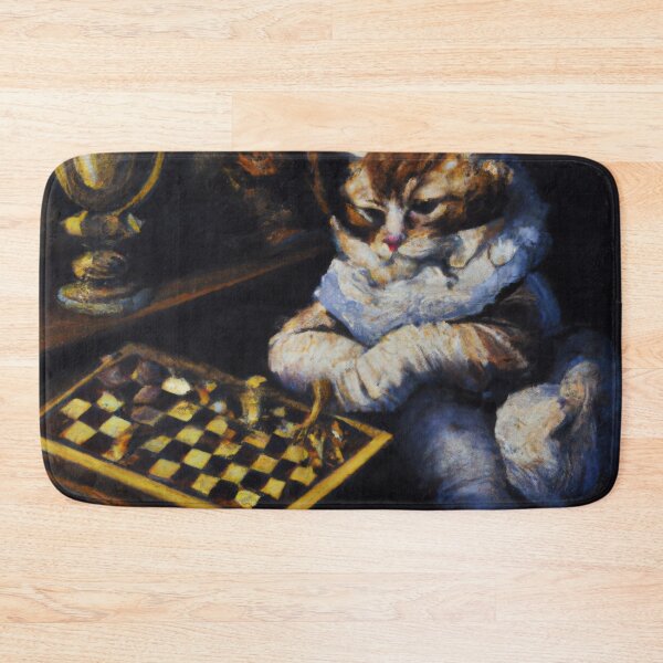 Item preview, Bobby the Cat, playing chess (Baroque) designed and sold by thecatandkettle.