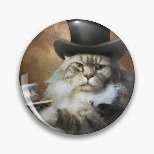 Item preview, Wolfgang the Cat, wearing a top hat (Baroque) designed and sold by thecatandkettle.