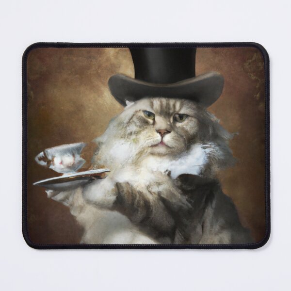 Item preview, Wolfgang the Cat, wearing a top hat (Baroque) designed and sold by thecatandkettle.