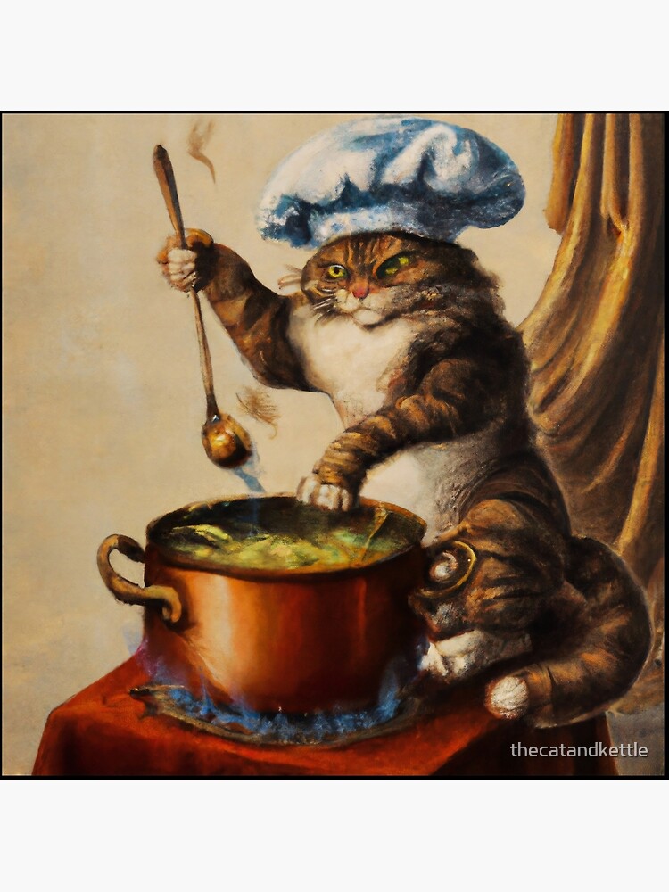 Victoria the Cat, with throne and tea kettle (Baroque) Art Board Print for  Sale by thecatandkettle